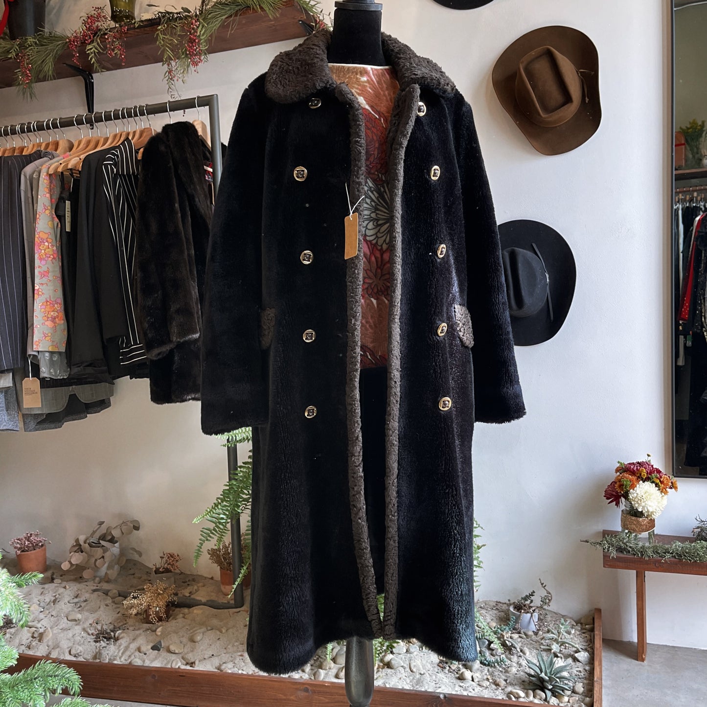 1970s Vintage Faux Fur Teddy Coat by Fingerhut Fashions