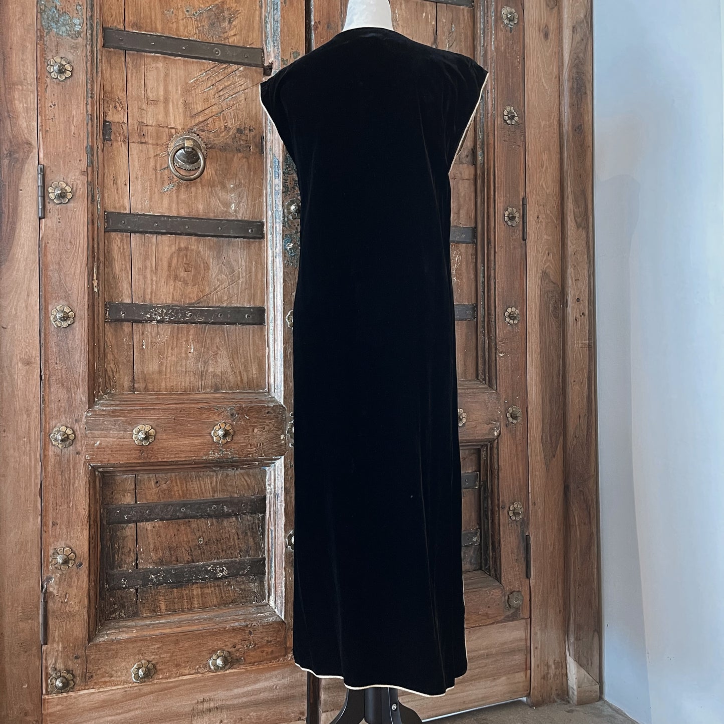 1970s Vintage Yves Saint Laurent Russian Collection Velvet Dress