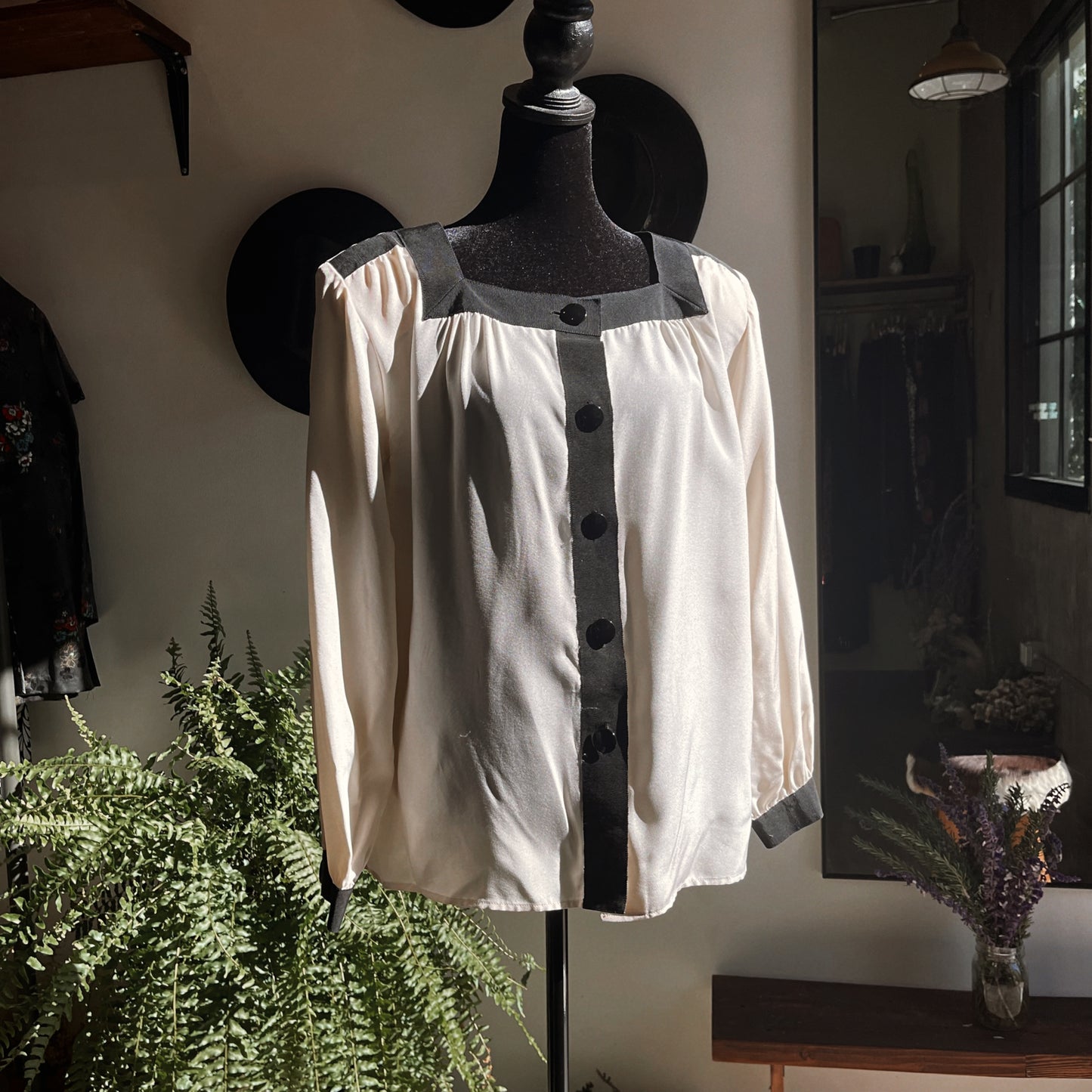 1980s Vintage Yves Saint Laurent Silk Blouse