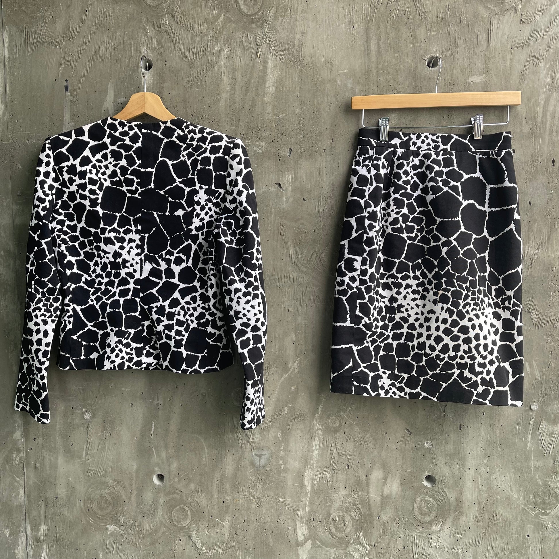 Vintage 80’s Yves Saint Laurent Animal Print Skirt Suit Set - SHOP EZRA