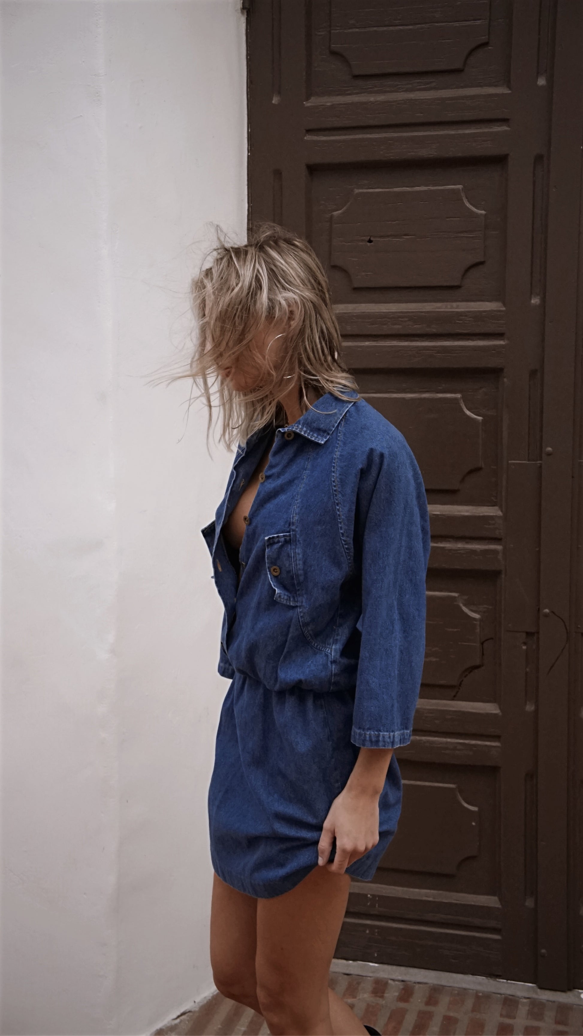 Vintage 80’s Dee of California Denim Mini Dress - SHOP EZRA
