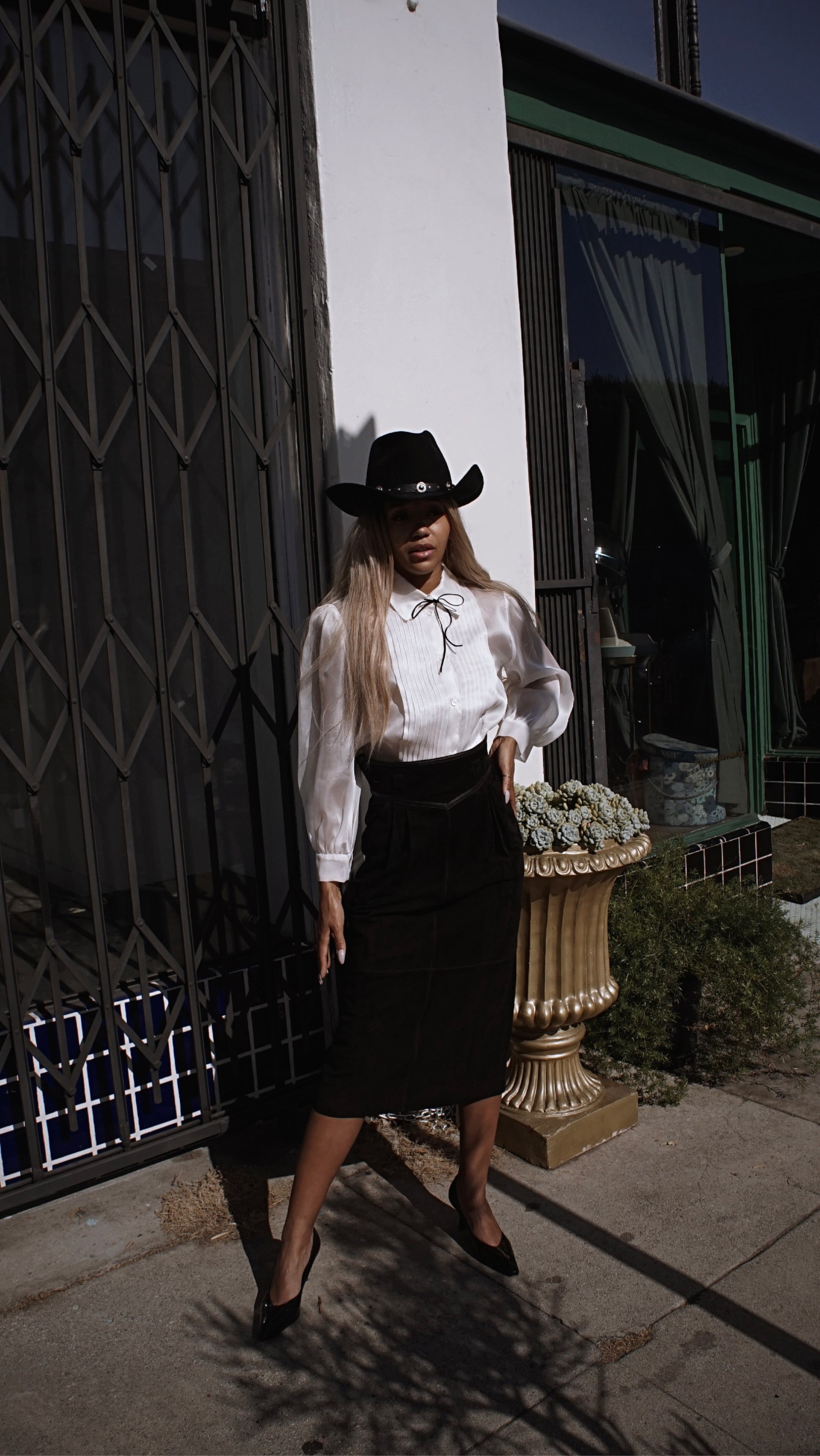 Vintage Gucci Suede Pencil Skirt - SHOP EZRA