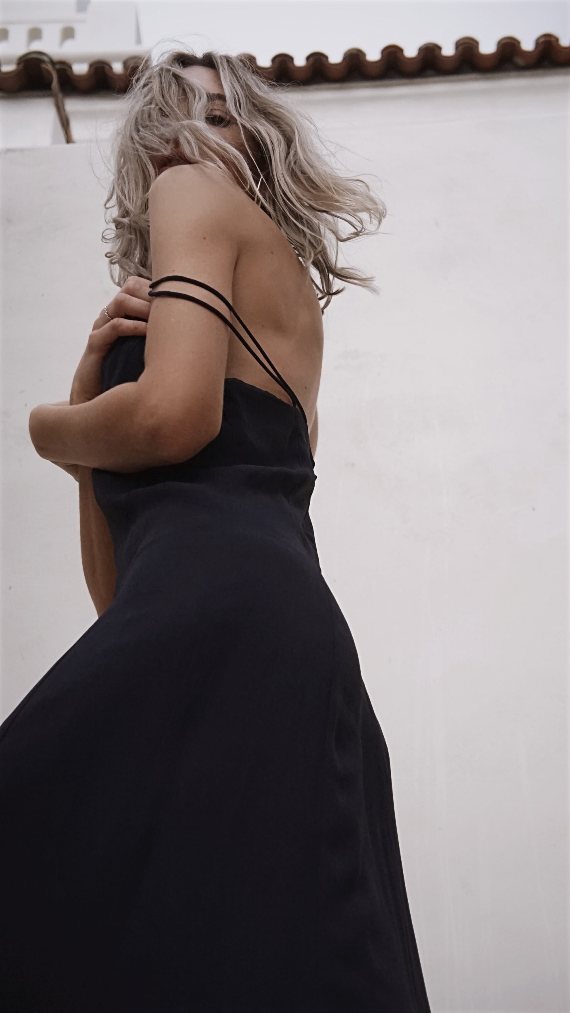 Vintage 90’s I. Magnin Isabel Arden Slip Dress in Navy - SHOP EZRA