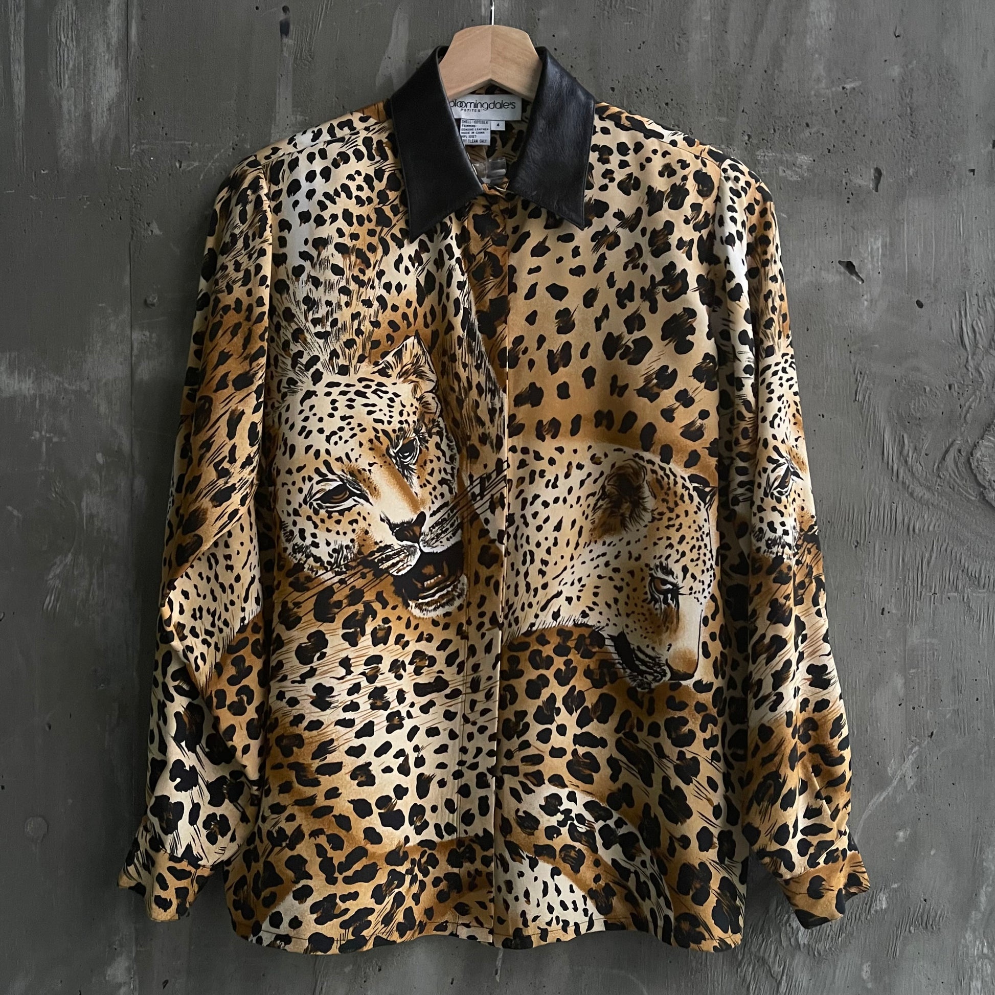 Vintage Silk Animal Print Blouse - SHOP EZRA