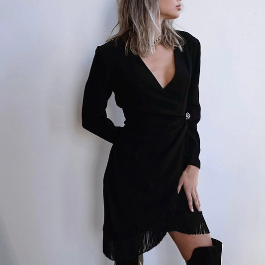 Vintage Guy Laroche Fringe Dress 70’s 80’s - SHOP EZRA