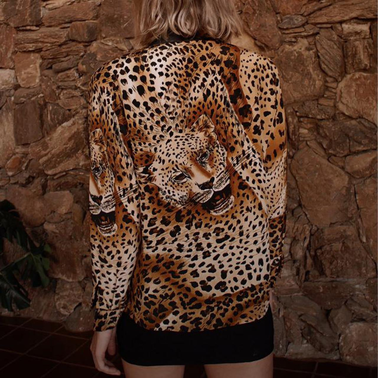 Vintage Silk Animal Print Blouse - SHOP EZRA