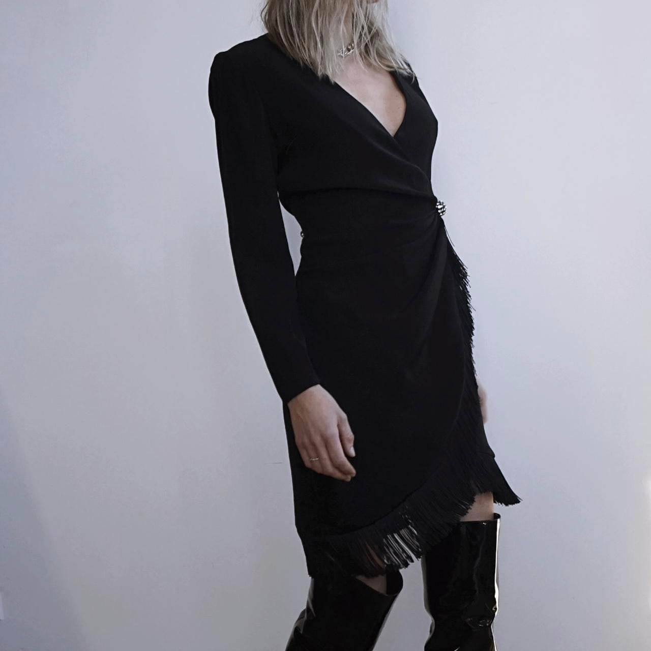 Vintage Guy Laroche Fringe Dress 70’s 80’s - SHOP EZRA