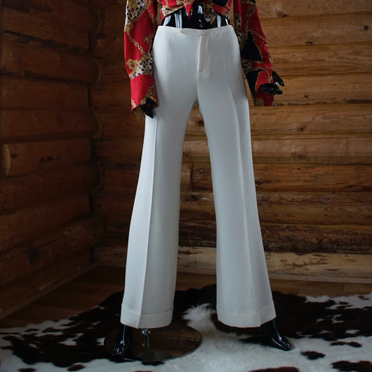 Vintage Jean Paul Gaultier Femme Trouser in Cream Y2K - SHOP EZRA