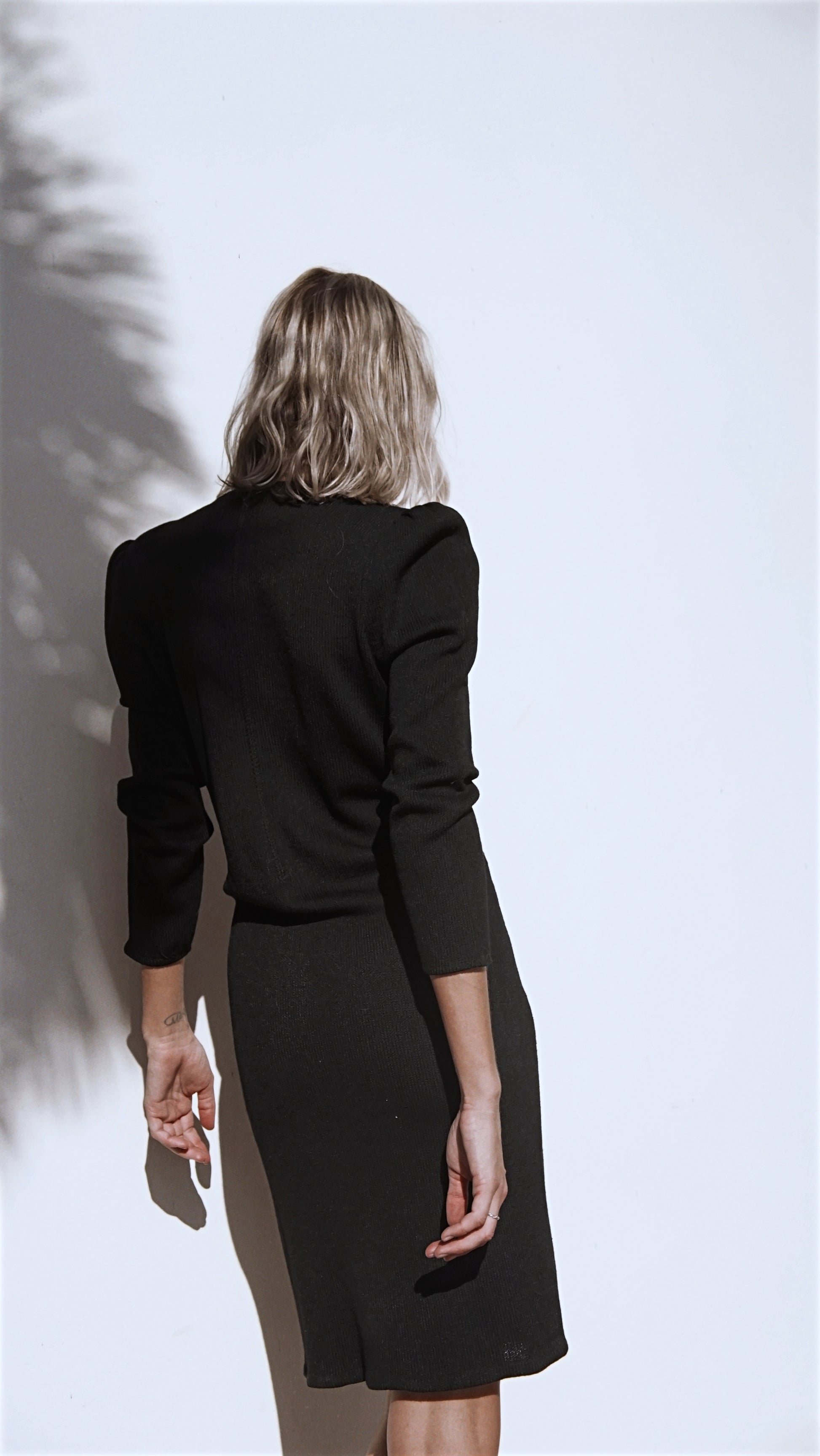 Vintage St. John Knit Mock Neck Black Dress - SHOP EZRA
