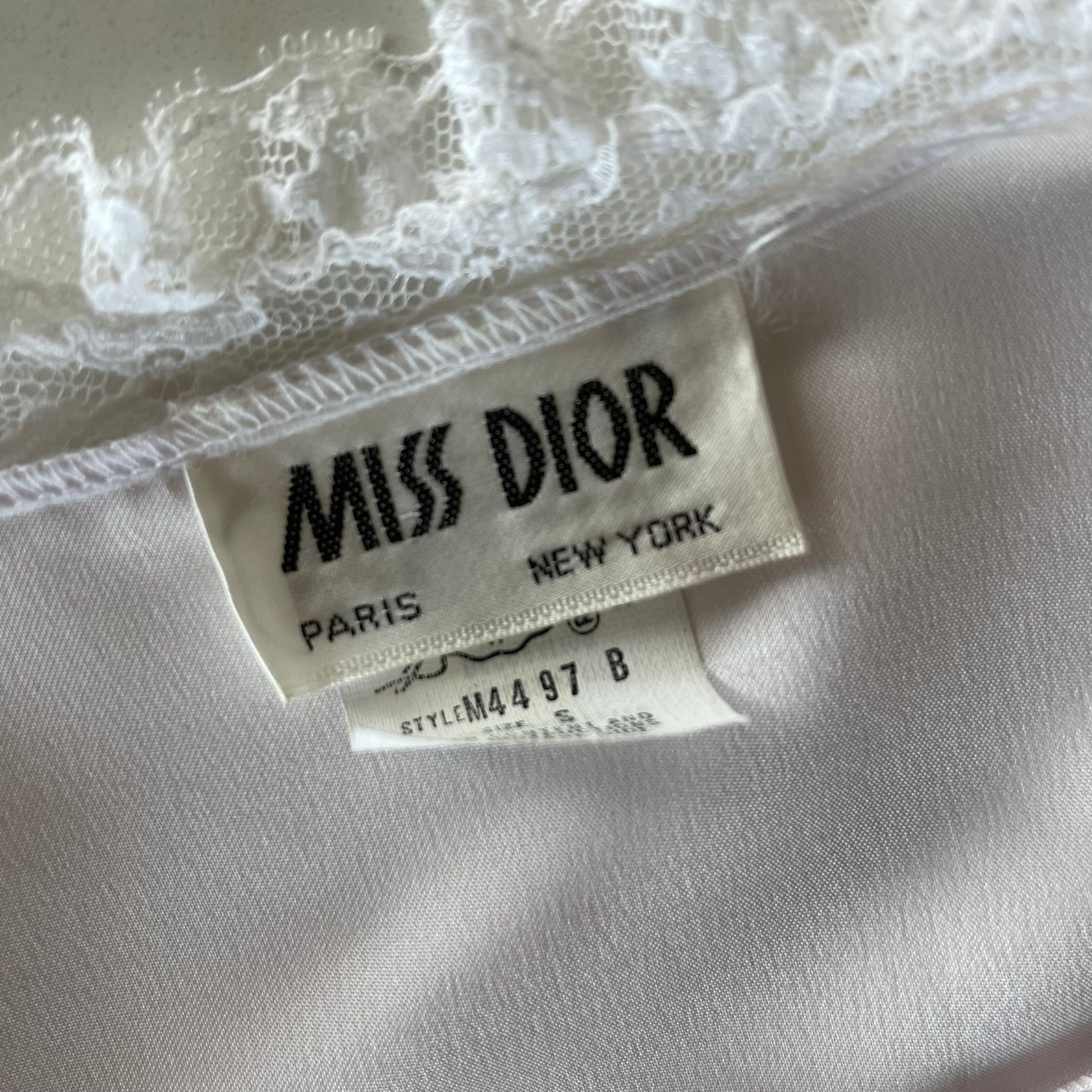 Vintage 70’s Miss Dior Lace Top - SHOP EZRA