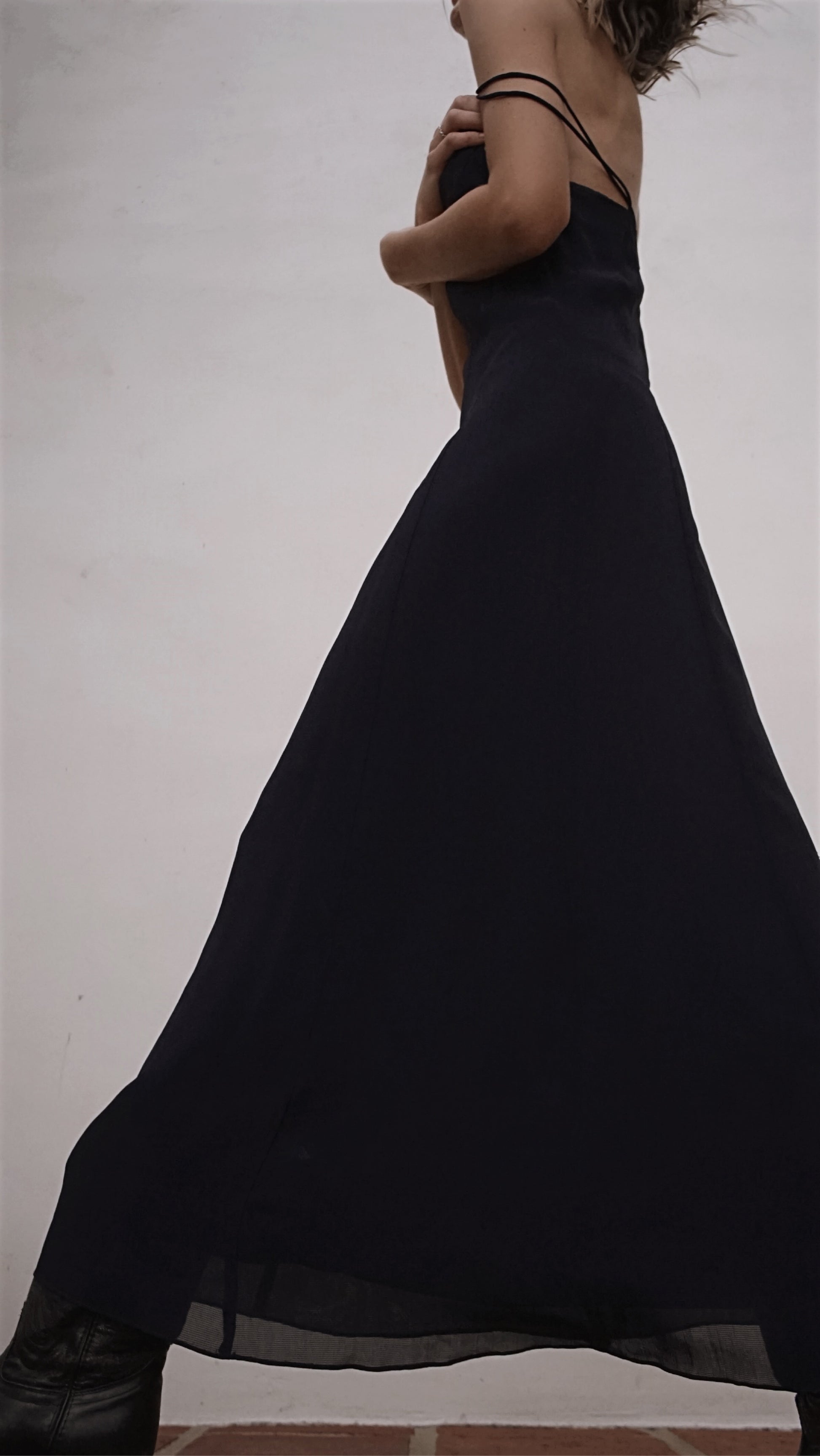 Vintage 90’s I. Magnin Isabel Arden Slip Dress in Navy - SHOP EZRA