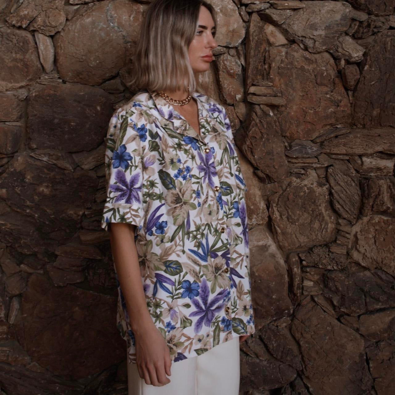 Vintage 80’s Blair Floral Top - SHOP EZRA