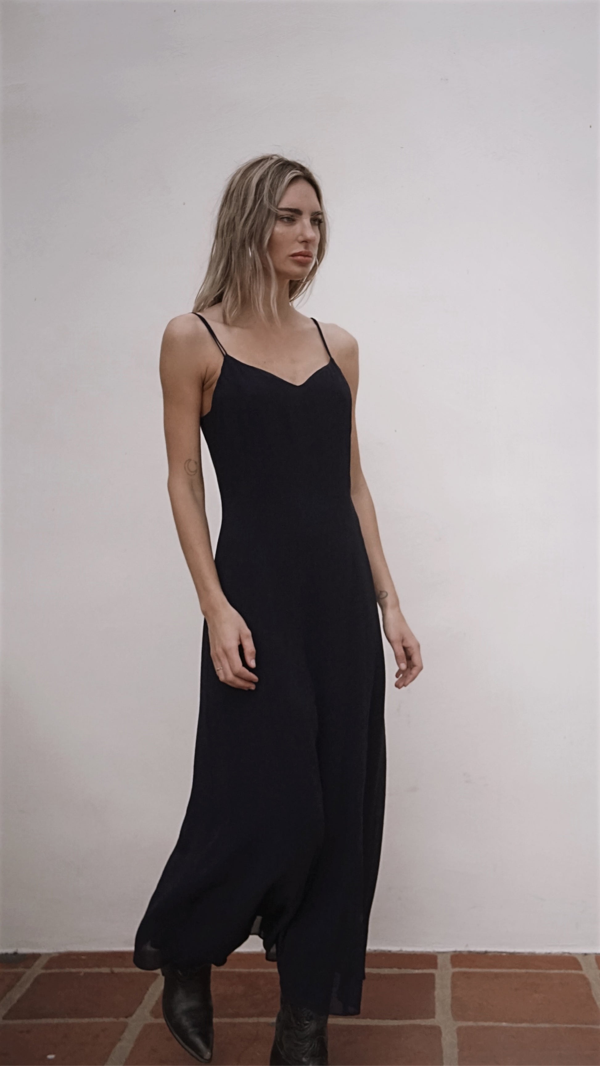 Vintage 90’s I. Magnin Isabel Arden Slip Dress in Navy - SHOP EZRA