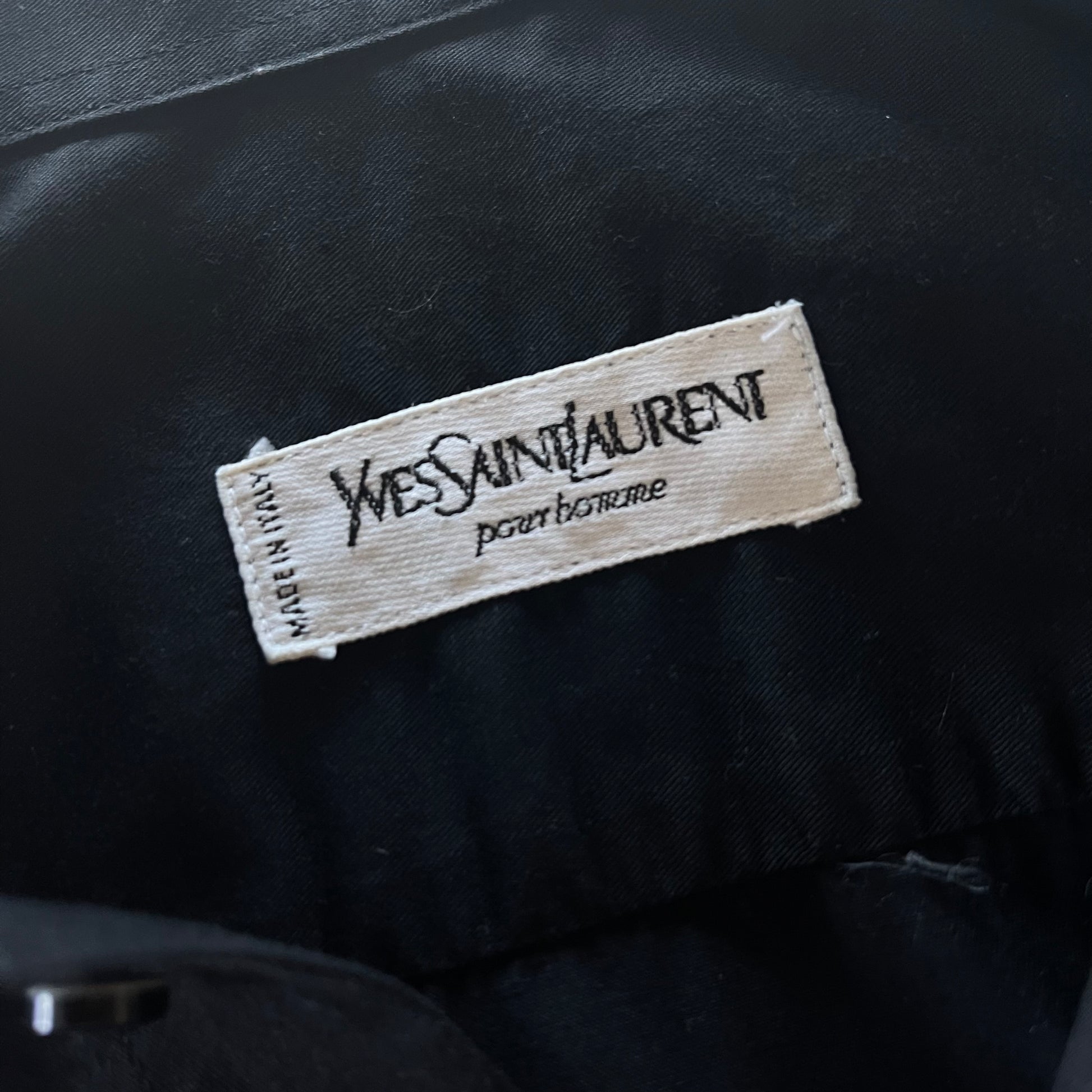 Vintage Yves Saint Laurent Cropped Button-Up Black - SHOP EZRA