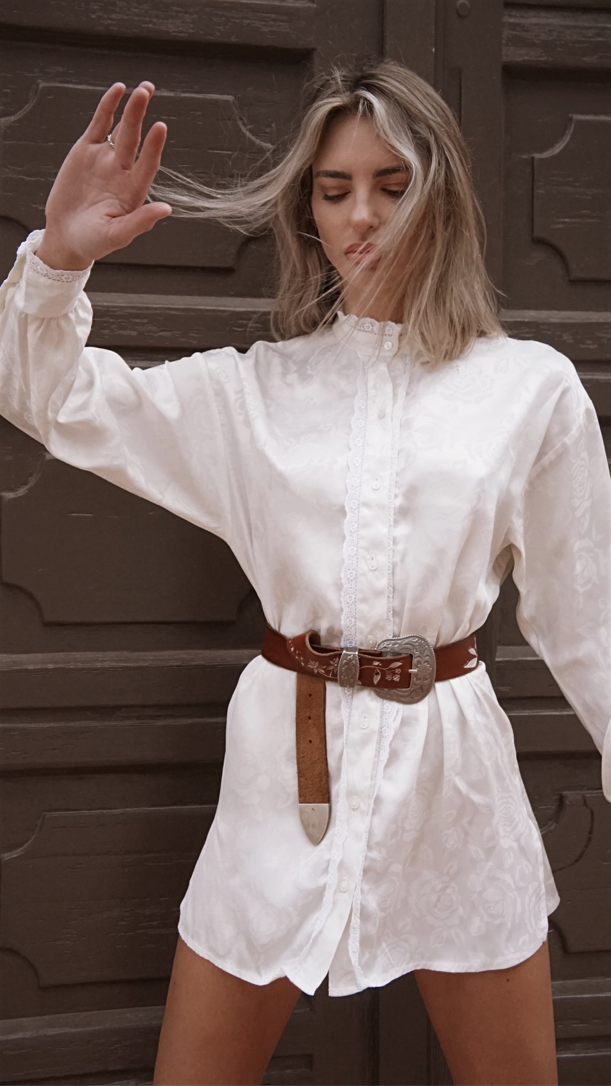 Vintage 80’s Christian Dior Mini Dress in Ivory - SHOP EZRA