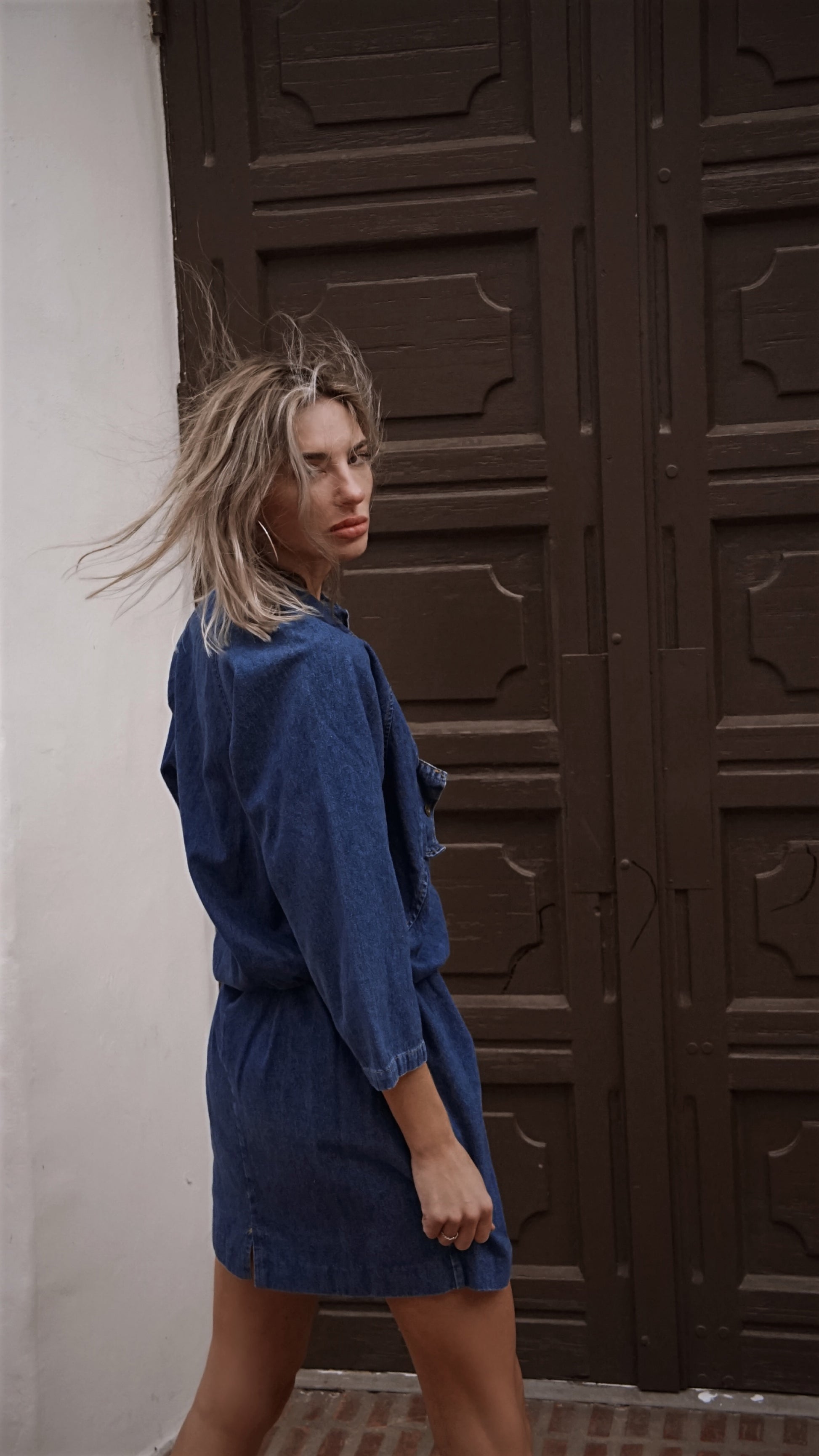 Vintage 80’s Dee of California Denim Mini Dress - SHOP EZRA