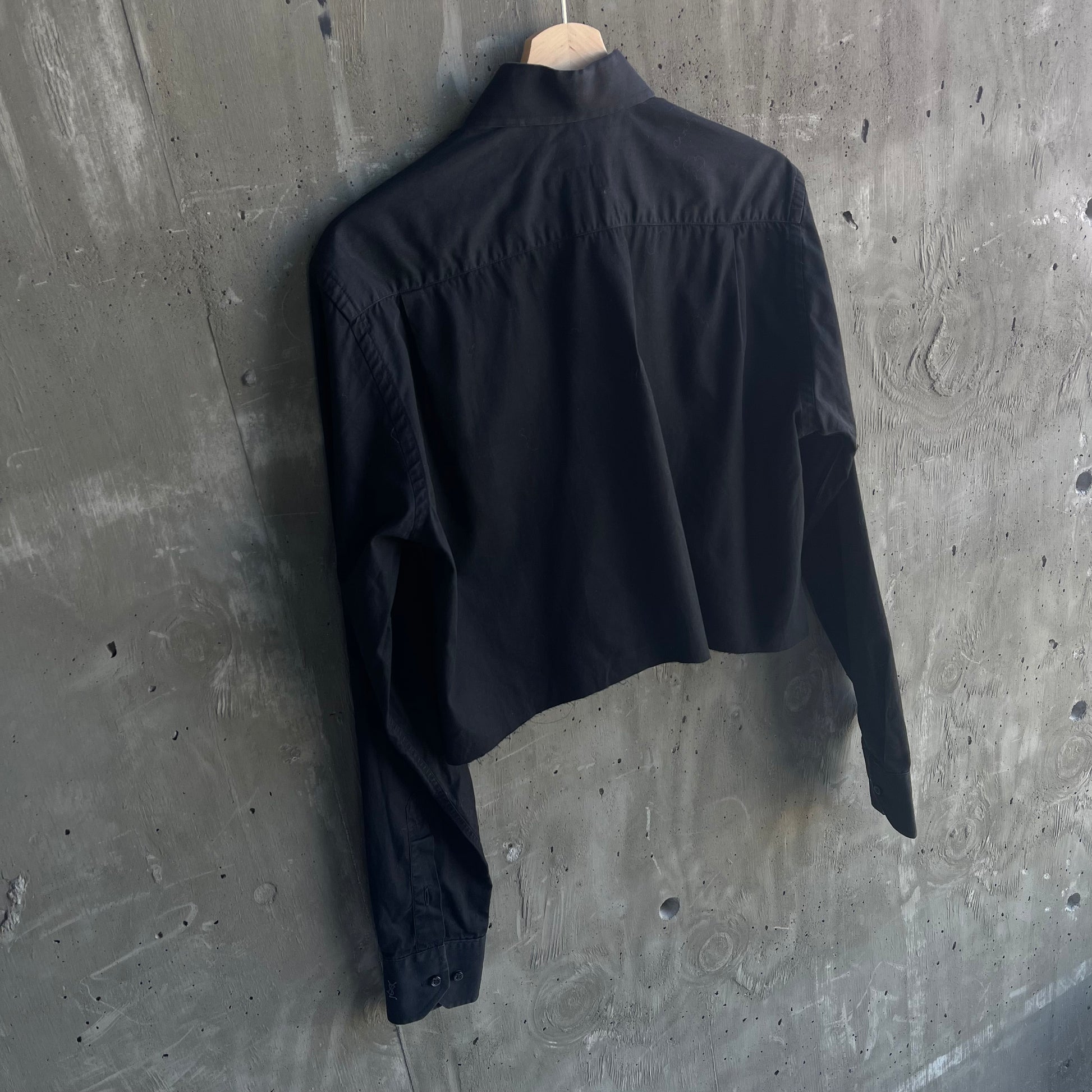 Vintage Yves Saint Laurent Cropped Button-Up Black - SHOP EZRA