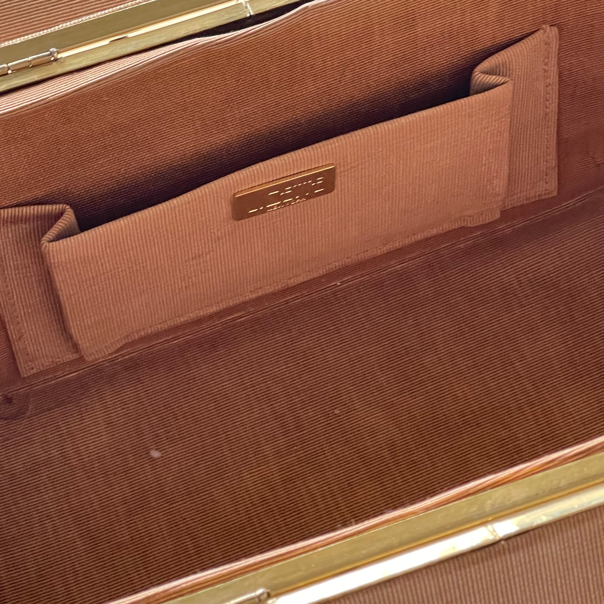 Vintage 60’s Trunk Bag in White Leather with Gold Hardware by Lizette New York - SHOP EZRA