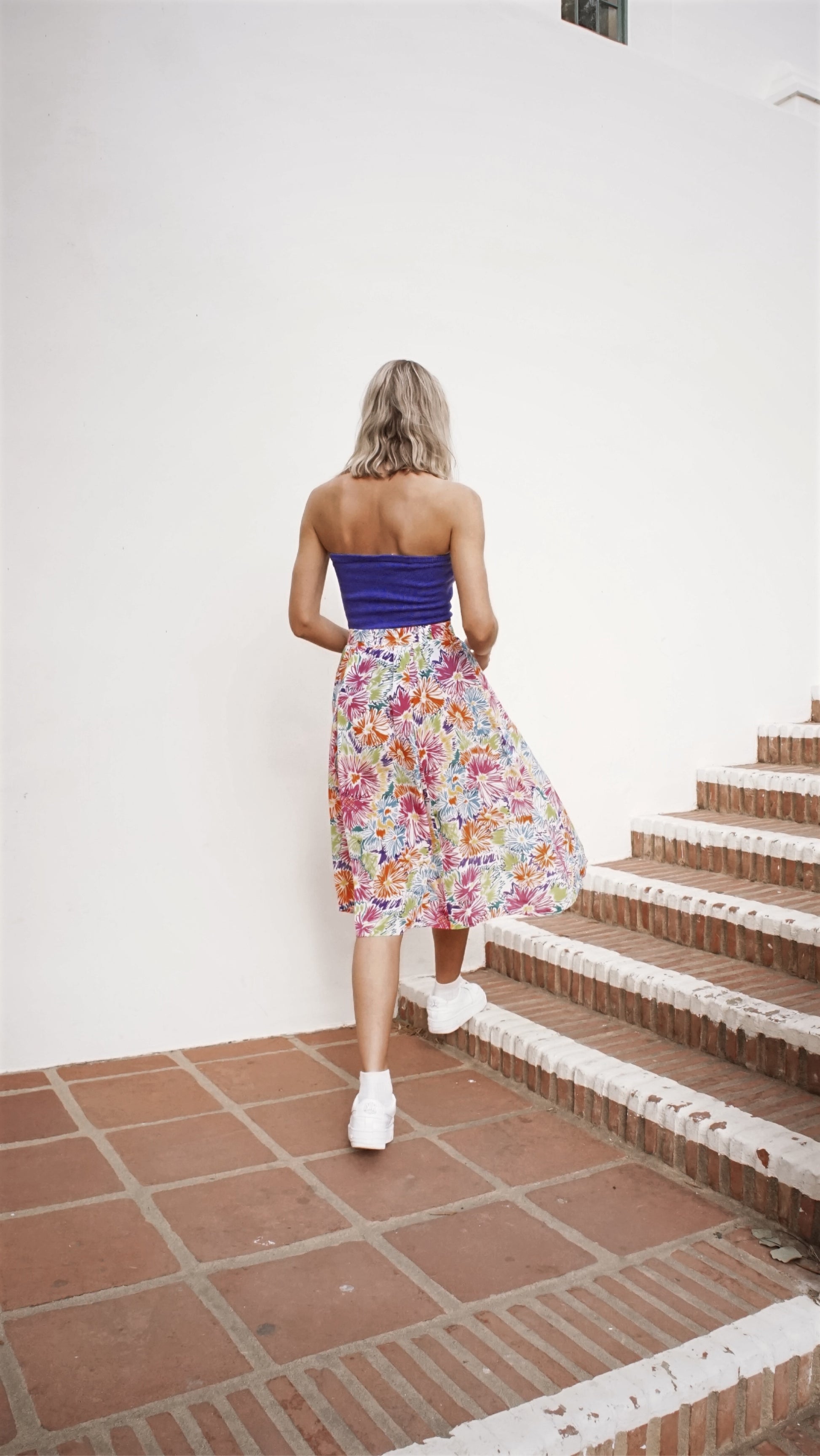 Vintage 80’s Christian Dior Floral Print Skirt - SHOP EZRA