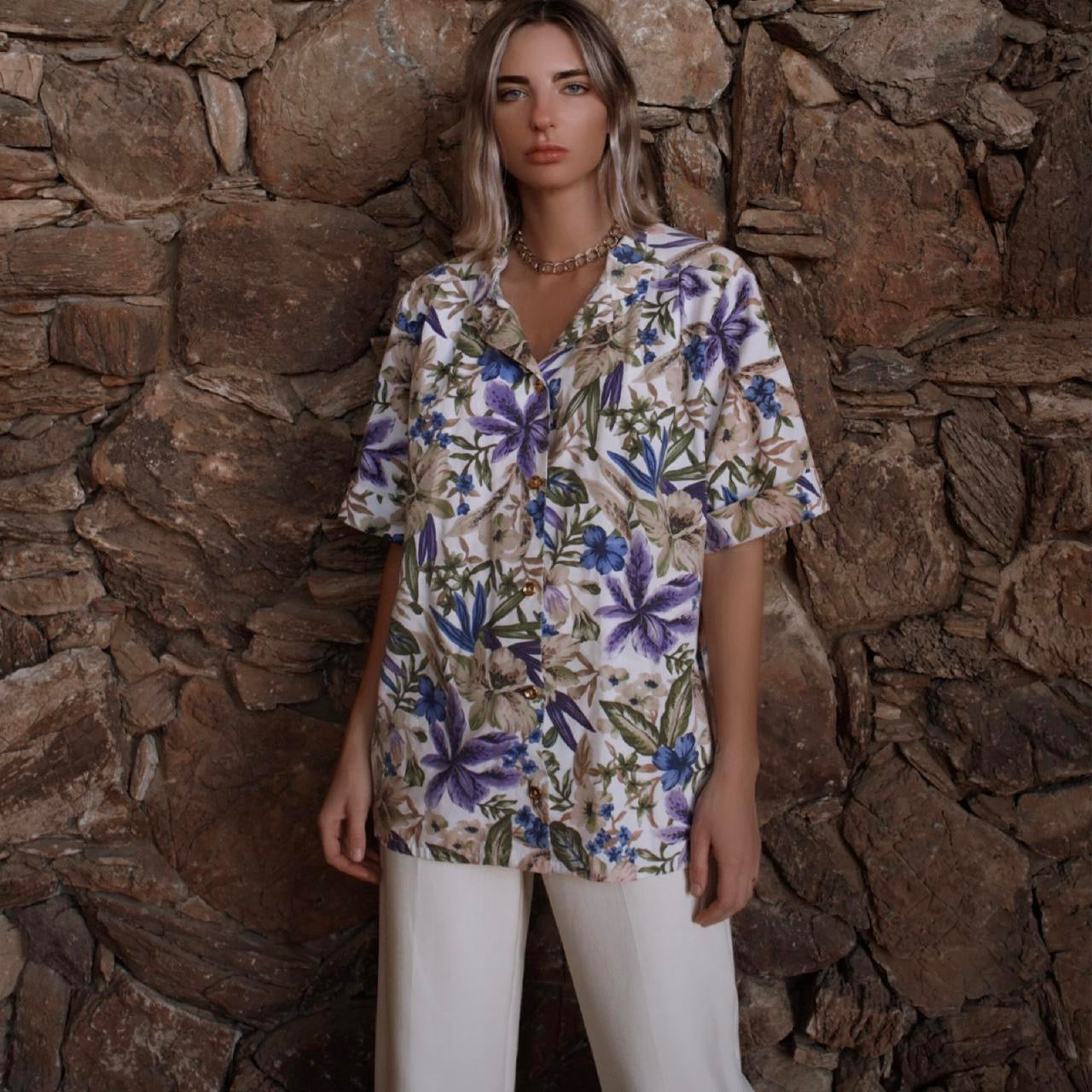 Vintage 80’s Blair Floral Top - SHOP EZRA
