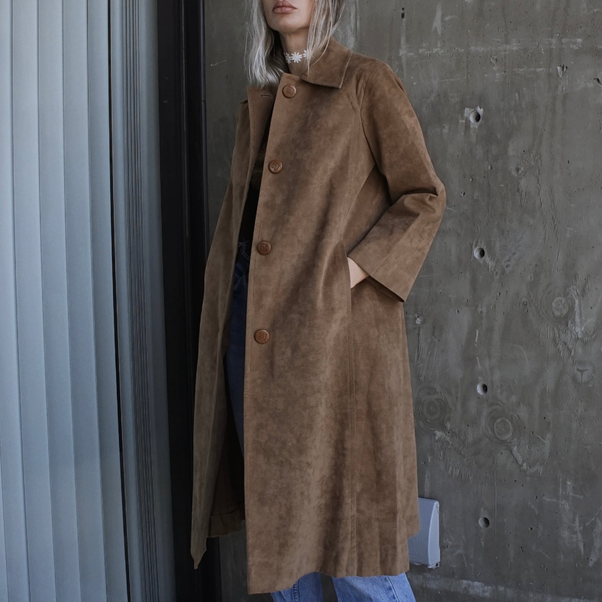 Vintage Pierre Balmain Ultra Suede Jacket 80’s in Brown - SHOP EZRA