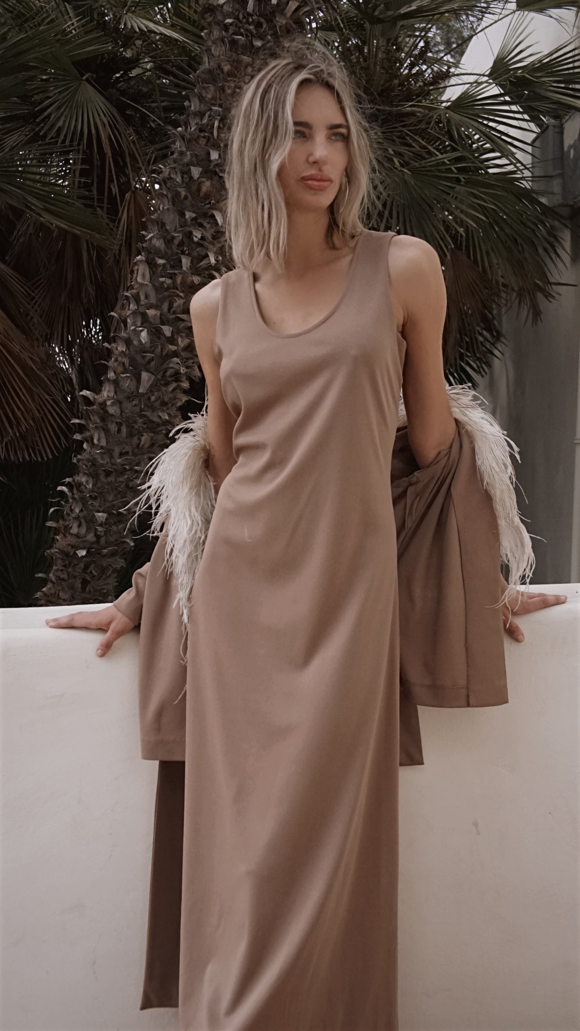 Vintage Caron of Chicago Feather Dress Set - SHOP EZRA