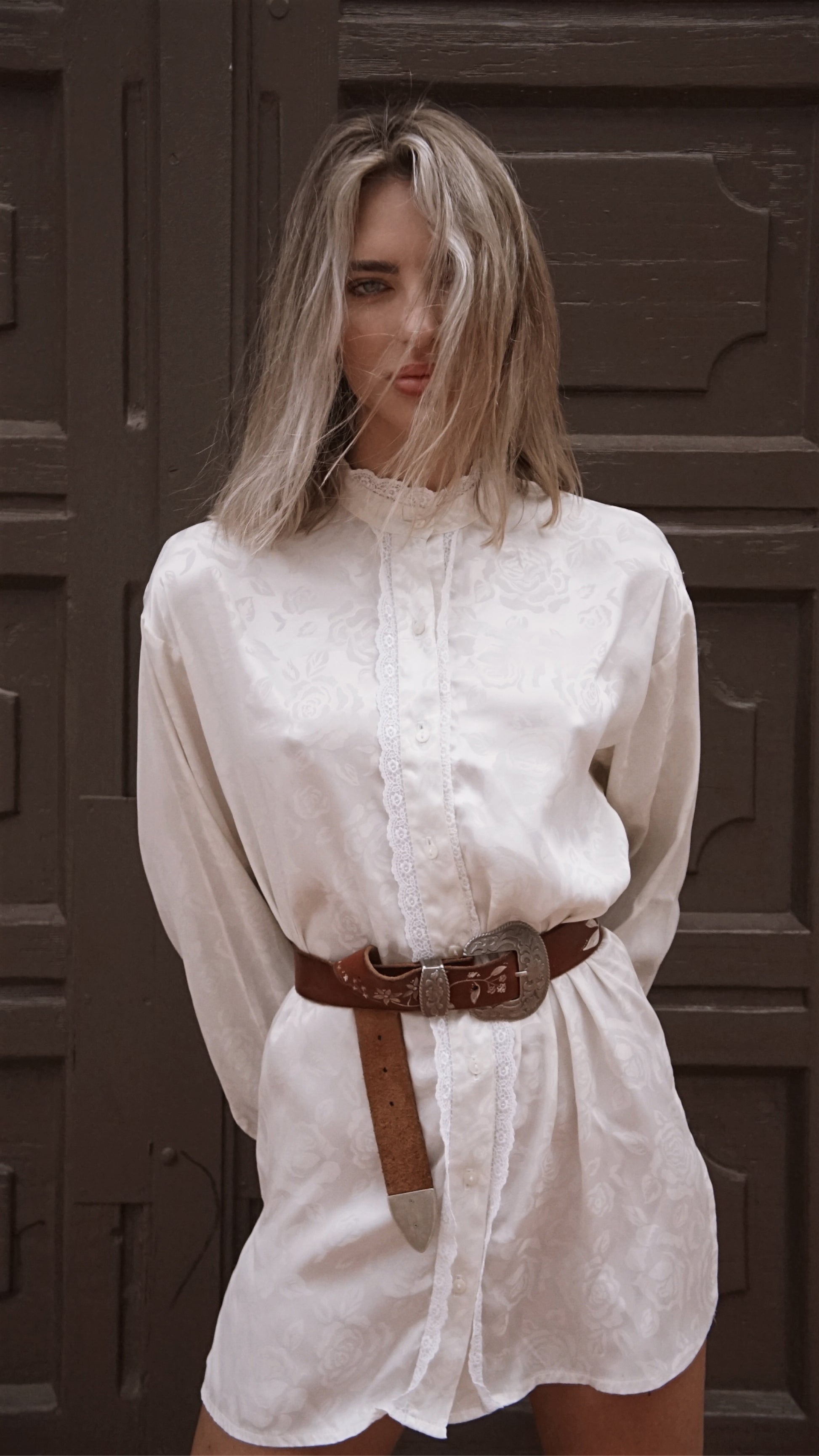 Vintage 80’s Christian Dior Mini Dress in Ivory - SHOP EZRA