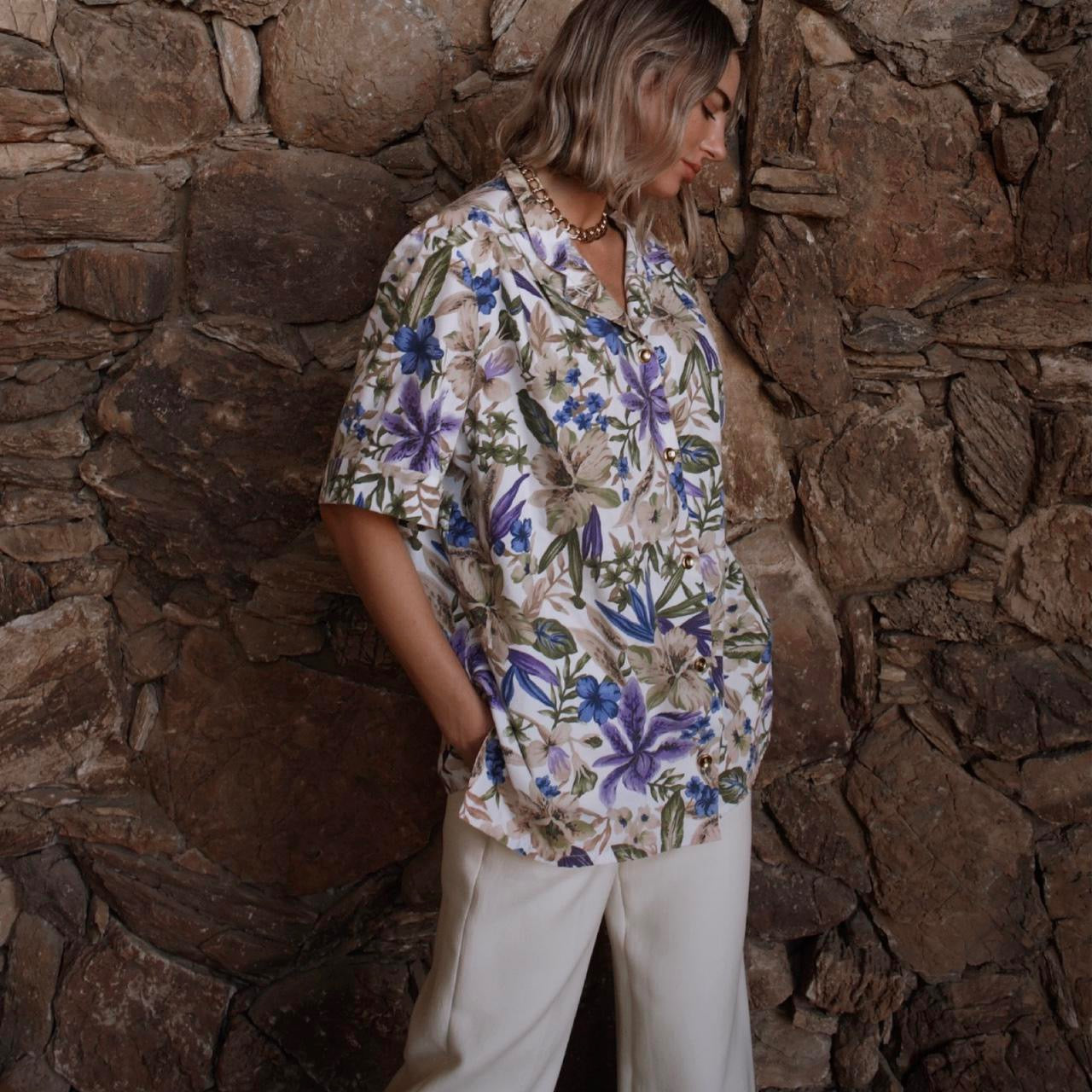 Vintage 80’s Blair Floral Top - SHOP EZRA