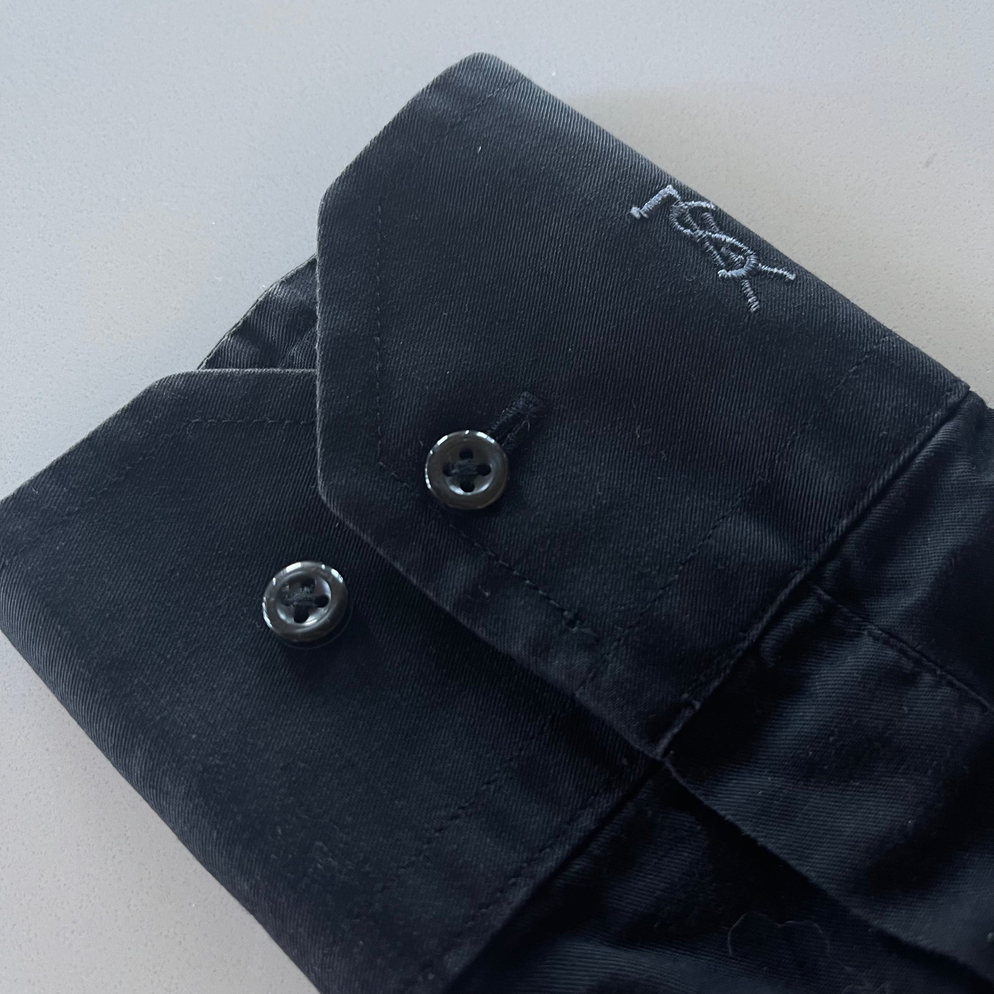 Vintage Yves Saint Laurent Cropped Button-Up Black - SHOP EZRA