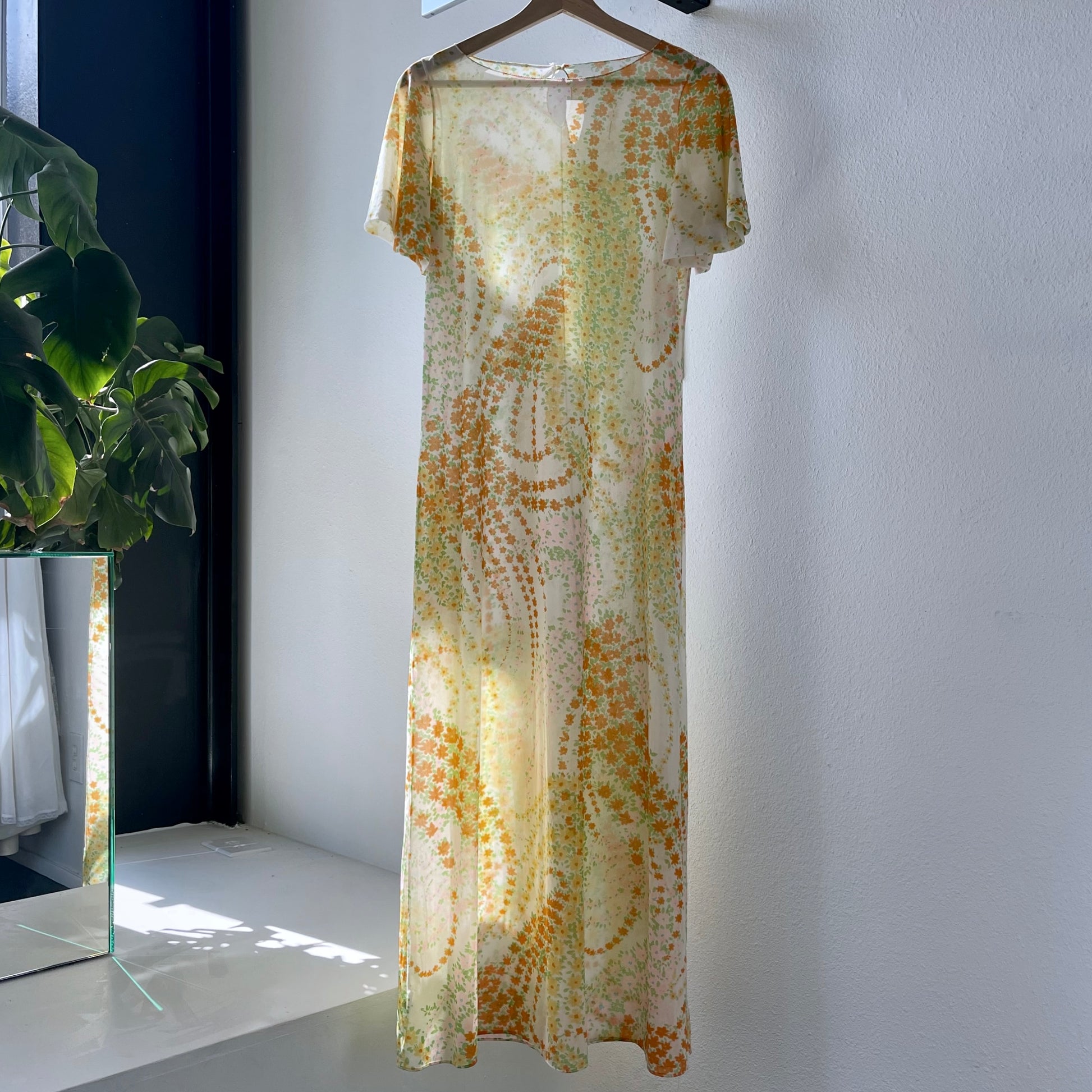 Vintage Semi Sheer Floral Dress - SHOP EZRA